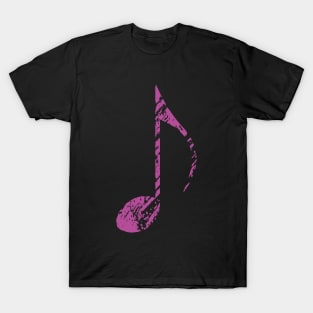 Cool Grunge Music Note Purple T-Shirt